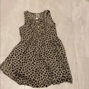 Carters 3t leopard button front dress